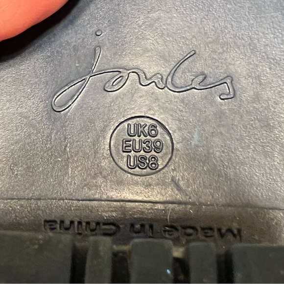 Joules Wellibob Welly Boots. Blue. Fur lined. Size 8. Used. - Picture 13 of 13